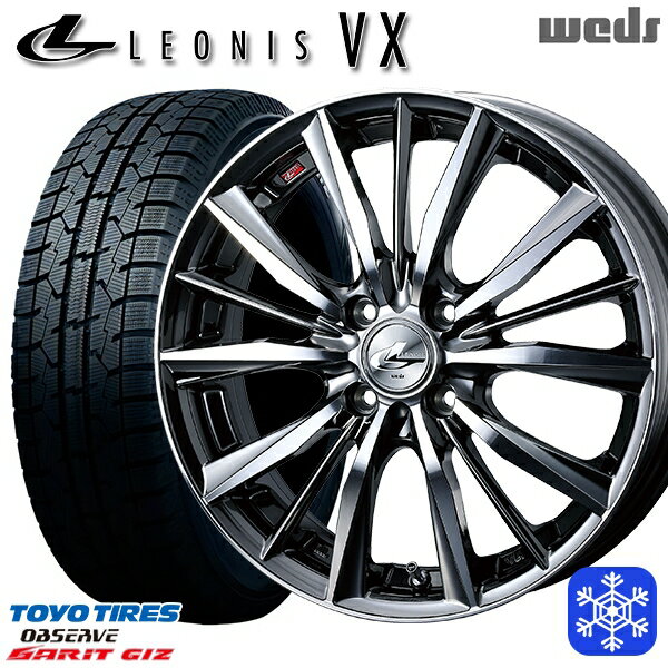 スタッドレスタイヤホイール4本セット 165/55R14 モコ ルークス 2022〜2023年製 トーヨー ガリット ギズ Weds ウェッズ レオニス VX BMCMC 14インチ 4.5J 4H100