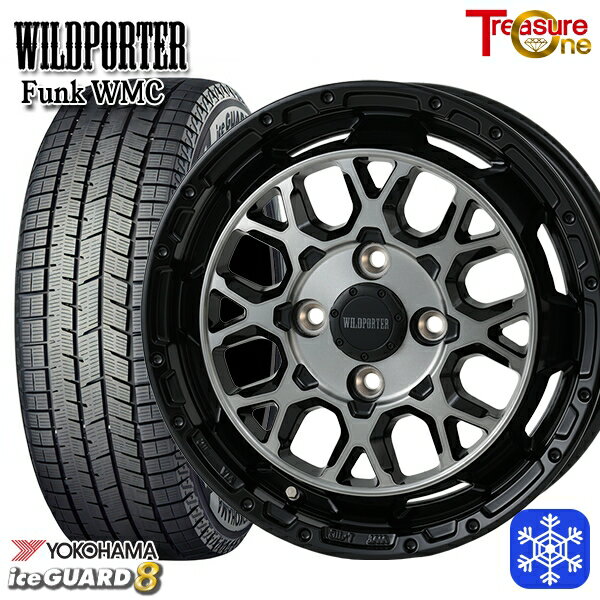 スタッドレスタイヤホイール4本セット 165/60R14 クリッパー エブリィワゴン 2025年製 ヨコハマ アイスガード8 IG80 トレジャーワン ワイルドポーター ファンク WMC BP/BC 14インチ 4.5J 4H100