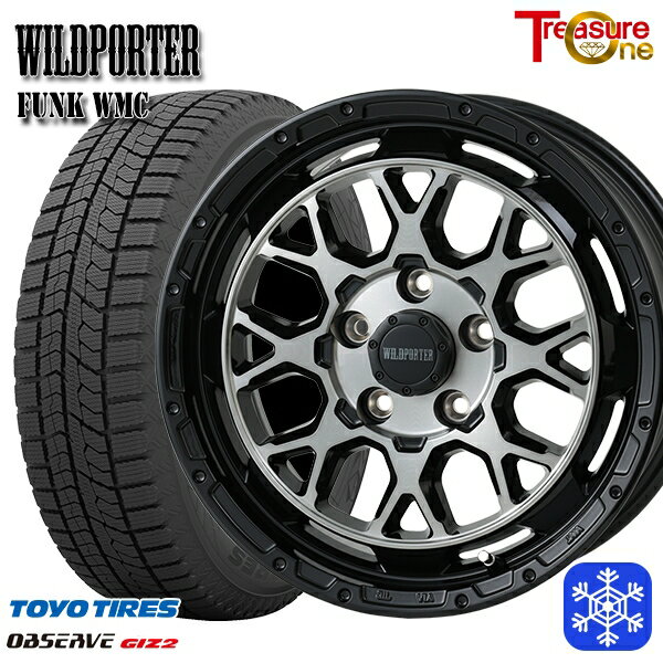 スタッドレスタイヤホイール4本セット 205/55R16 アクセラ リーフ 2023〜2024年製 トーヨー オブザーブ ギズ2 トレジャーワン ワイルドポーター ファンク WMC BP/BC 16インチ 7.0J 5H114.3
