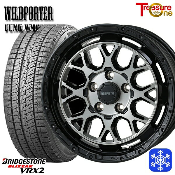 スタッドレスタイヤホイール4本セット 205/55R16 アクセラ リーフ 2023年製 ブリヂストン VRX2 トレジャーワン ワイルドポーター ファンク WMC BP/BC 16インチ 7.0J 5H114.3