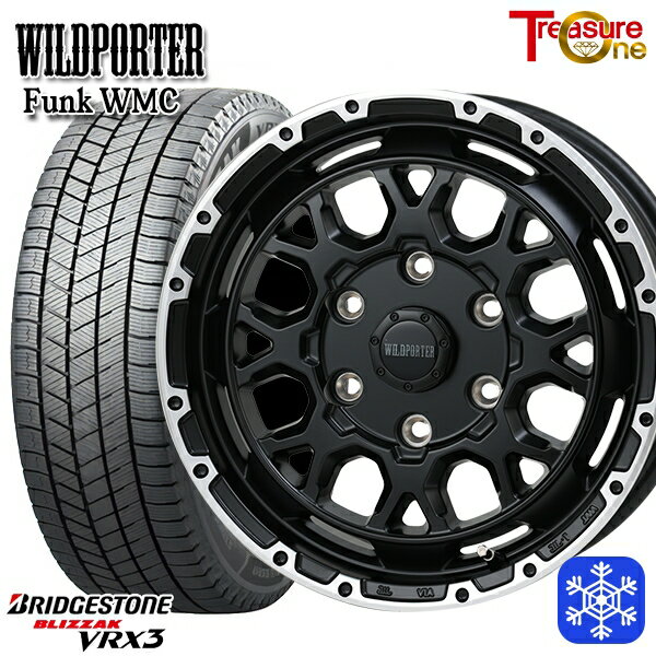 スタッドレスタイヤホイール4本セット 215/65R16 98Q ハイエース ※車検非対応 2024〜2025年製 ブリヂストン ブリザック VRX3 トレジャーワン ワイルドポーター ファンク WMC MB/RP 16インチ 6.5J 6H139.7