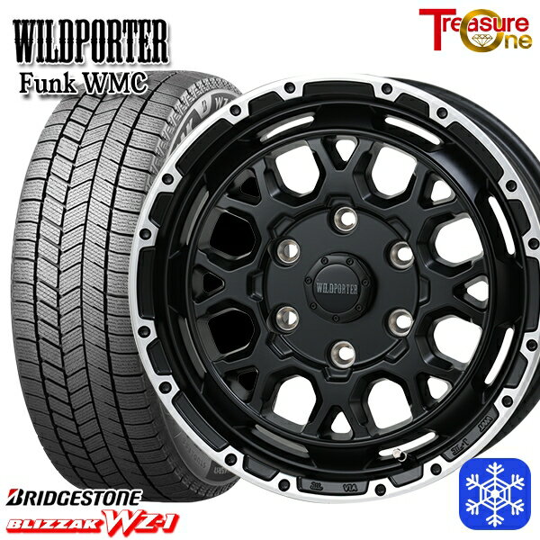 スタッドレスタイヤホイール4本セット 215/65R16 98Q ハイエース ※車検非対応 2025年製 ブリヂストン ブリザック WZ1 トレジャーワン ワイルドポーター ファンク WMC MB/RP 16インチ 6.5J 6H139.7