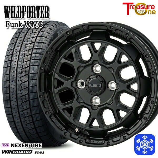 スタッドレスタイヤホイール4本セット 155/65R14 N-BOX タント 2023〜2025年製 ネクセン ウィンガードアイス2 トレジャーワン ワイルドポーター ファンク WMC MBK 14インチ 4.5J 4H100