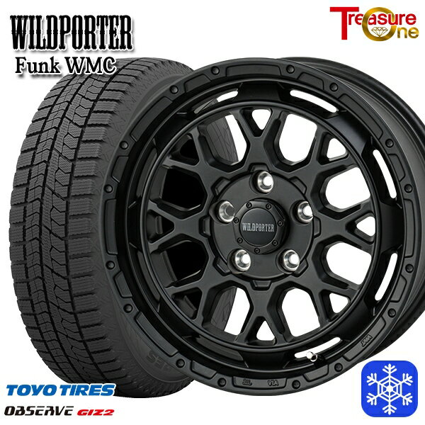 【取付対象】205/55R16 アクセラ リーフ 2023〜2024年製 トーヨー オブザーブ ギズ2 トレジャーワン ワイルドポーター ファンク WMC MBK 16インチ 7.0J 5H114.3 スタッドレスタイヤホイール4本セット