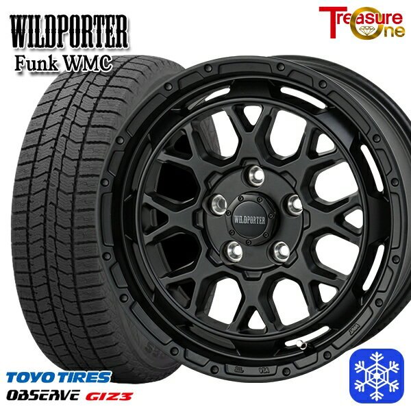 【取付対象】215/60R16 ヤリスクロス ヴェゼル 2024年製 トーヨー オブザーブ ギズ3 トレジャーワン ワイルドポーター ファンク WMC MBK 16インチ 7.0J 5H114.3 スタッドレスタイヤホイール4本セット