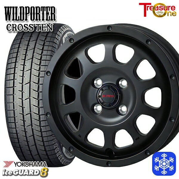 スタッドレスタイヤホイール4本セット 165/55R14 モコ ルークス 2025年製 ヨコハマ アイスガード8 IG80 トレジャーワン ワイルドポータークロステン MB 14インチ 4.5J 4H100