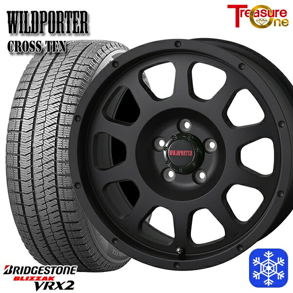 スタッドレスタイヤホイール4本セット 215/50R17 マツダ3 セレナ 2023〜2024年製 ブリヂストン ブリザック VRX2 トレジャーワン ワイルドポータークロステン MB 17インチ 7.5J 5H114.3