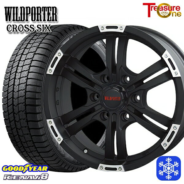 スタッドレスタイヤホイール4本セット 215/60R17 96Q ハイエース ※車検非対応 2024〜2025年製 グッドイヤー アイスナビ8 NAVI8 トレジャーワン ワイルドポータークロスシックス MBP 17インチ 6.5J 6H139.7