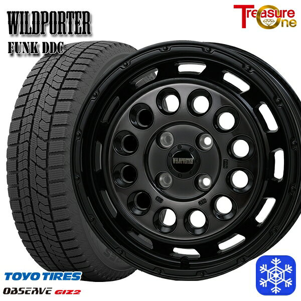 スタッドレスタイヤホイール4本セット 155/65R14 75Q 2023〜2024年製 トーヨー オブザーブ ギズ2 トレジャーワン ワイルドポーターファンク DDC BP/BC 14インチ 4.5J 4H100
