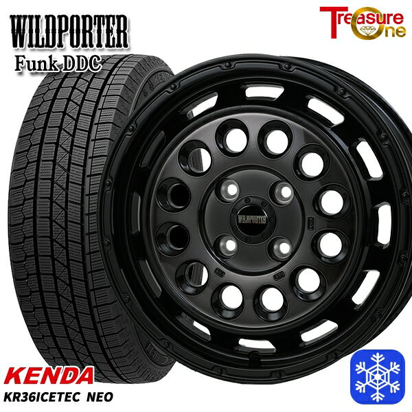 スタッドレスタイヤホイール4本セット 165/55R14 モコ ルークス 2025年製 ケンダ アイステックネオ KR36 トレジャーワン ワイルドポーターファンク DDC BP/BC 14インチ 4.5J 4H100