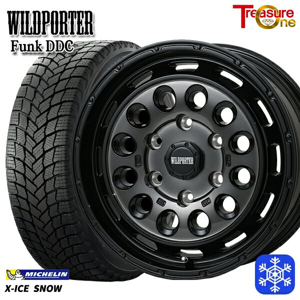 スタッドレスタイヤホイール4本セット 215/65R16 102T XL ハイエース ※車検非対応 2024〜2025年製 ミシュラン エックスアイススノー トレジャーワン ワイルドポーターファンク DDC BP/BC 16インチ 6.5J 6H139.7