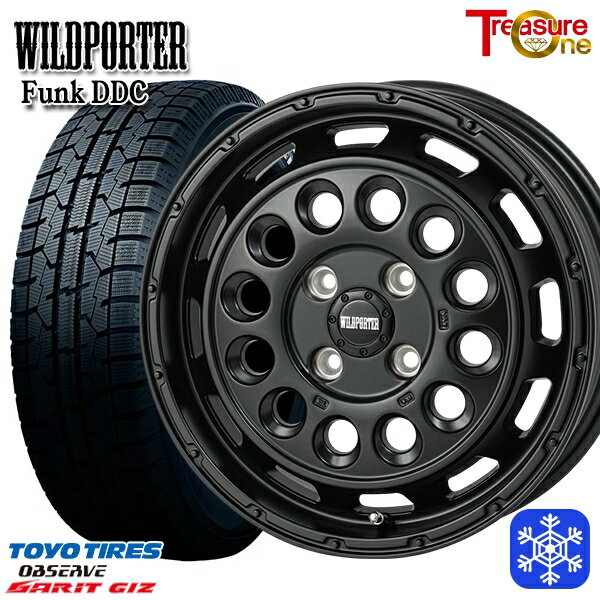 【取付対象】165/55R14 モコ ルークス 2022〜2023年製 トーヨー ガリット ギズ トレジャーワン ワイルドポーターファンク DDC MBK 14インチ 4.5J 4H100 スタッドレスタイヤホイール4本セット