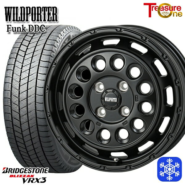 【取付対象】165/55R14 モコ ルークス 数量限定 2021〜2022年製 ブリヂストン ブリザック VRX3 トレジャーワン ワイルドポーターファンク DDC MBK 14インチ 4.5J 4H100 スタッドレスタイヤホイール4本セット
