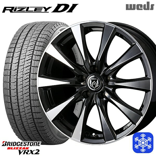 スタッドレスタイヤホイール4本セット 225/60R17 アルファード ヴェルファイア 2023〜2024年製 ブリヂストン ブリザック VRX2 Weds ウェッズ ライツレーDI ブラックポリッシュ 17インチ 7.0J 5H114.3
