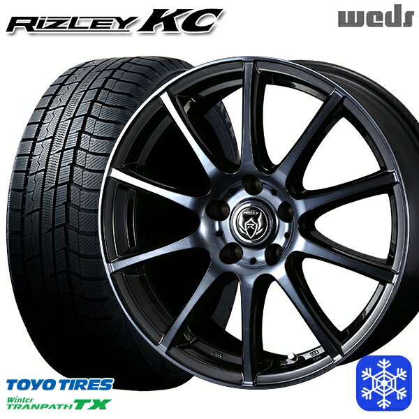 スタッドレスタイヤホイール4本セット 215/60R16 ヤリスクロス ヴェゼル 2022〜2023年製 トーヨー ウィンタートランパス TX Weds ウェッズ ライツレーKC ブラックポリッシュBC 16インチ 6.5J 5H114.3