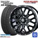 スタッドレスタイヤホイール4本セット 215/55R17 カムリ ヴェゼル 2023〜2024年製 トーヨー オブザーブ ギズ2 インターミラノ マッドバーン XR-800M MBK/PP 17インチ 7.0J 5H114.3