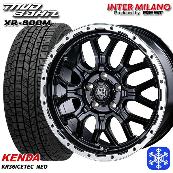 スタッドレスタイヤホイール4本セット 225/60R17 アルファード ヴェルファイア 2024〜2025年製 ケンダ アイステックネオ KR36 インターミラノ マッドバーン XR-800M MBK/RP 17インチ 7.0J 5H114.3