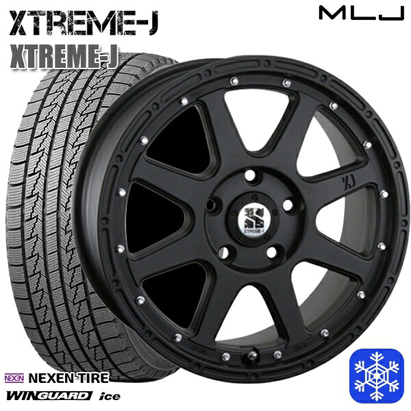 スタッドレスタイヤホイール4本セット 215/65R16 98Q アルファード ヴェルファイア 2024〜2025年製 ネクセン ウィンガードアイス MLJ エクストリームJ フラットブラック 16インチ 7.0J 5H114.3