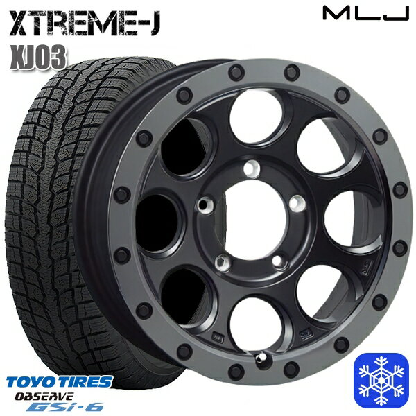 スタッドレスタイヤホイール4本セット 215/70R16 100Q ジムニー 2022〜2023年製 トーヨー オブザーブ GSi-6 MLJ エクストリームJ XJ03 FB/スモークフランジ 16インチ 5.5J 5H139.7