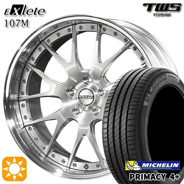 【取付対象】BMW X1 F48 225/45R19 96W XL ミシュラン プライマシー4プラス TWS EXlete 107M ブラッシュド 19インチ 8.0J 5H112 サマータイヤホイールセット