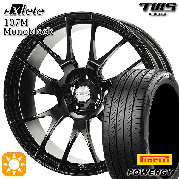 【取付対象】BMW F20 225/40R18 92W XL ピレリ パワジー TWS EXlete 107M モノブロック グロスブラック 18インチ 7.5J 5H120 サマータイヤホイールセット