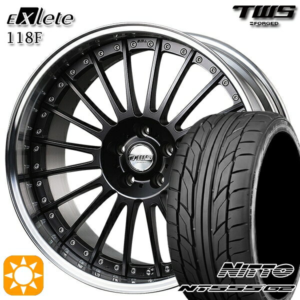 ベンツ Eクラス/CLS F) 245/40R19 98Y XL R) 275/35R19 100Y XL ニットー NT555 G2 TWS EXlete 118F フラットブラック 19インチ 8.0J 9.0J 5H112 サマータイヤホイールセット