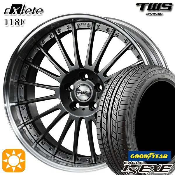 【取付対象】アウディ A6/A7(F2) 245/45R19 102W XL グッドイヤー イーグル LSEXE TWS EXlete 118F フラットハイパーガンメタ 19インチ 8.0J 5H112 サマータイヤホイールセット