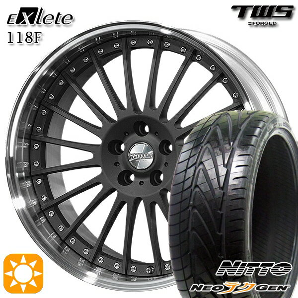 【取付対象】アウディ S4/A4 245/30R20 90W XL ニットー NEOテクGEN TWS EXlete 118F フラットショットブラック 20インチ 8.5J 5H112 サマータイヤホイールセット