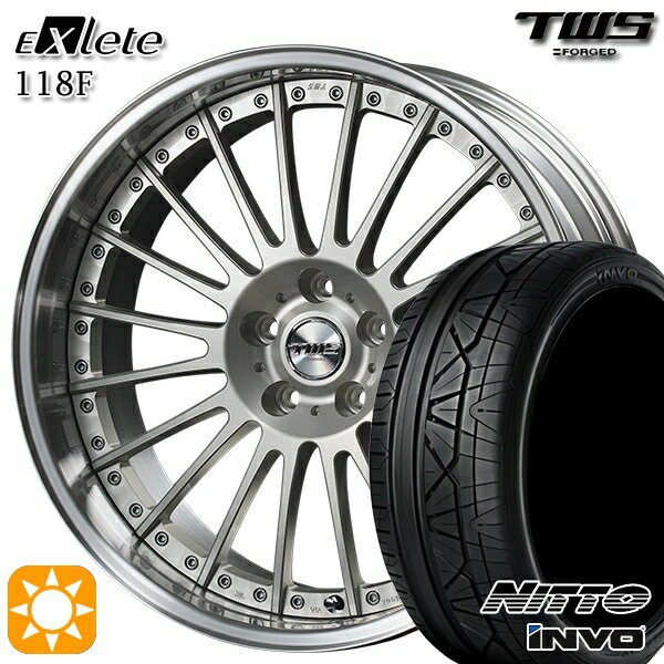 【取付対象】アウディ RS4/TT 255/35R19 96Y XL ニットー インヴォ INVO TWS EXlete 118F シルバーパールアルマイト 19インチ 8.0J 5H112 サマータイヤホイールセット