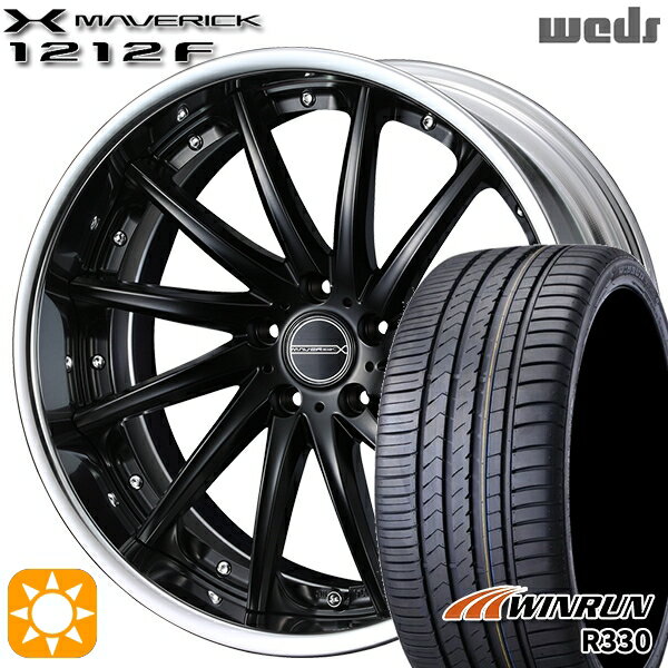 【取付対象】215/35R19 85W XL ウィンラン R330 Weds ウェッズ マーベリック 1212F マットブラック 19インチ 8.0J 5H114.3 サマータイヤホイールセット