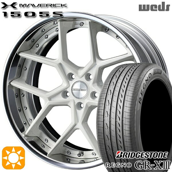 【取付対象】プリウスα クラウン 235/35R19 91W XL ブリヂストン レグノ GR-X3 Weds ウェッズ マーベリック 1505S ホワイト 19インチ 8.0J 5H114.3 サマータイヤホイールセット