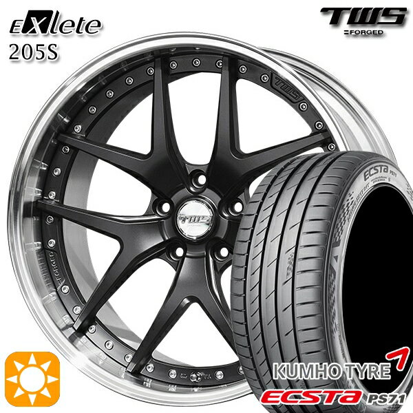 【取付対象】アウディ A6/A7(F2) 245/45R19 102W XL クムホ エクスタ PS71 TWS EXlete 205S フラットブラック 19インチ 8.0J 5H112 サマータイヤホイールセット