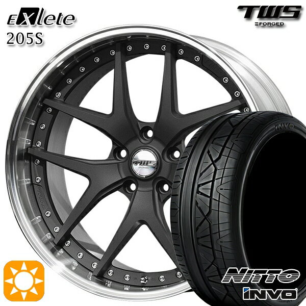 ベンツ Cクラス F) 225/40R19 93Y XL R) 255/35R19 96Y XL ニットー INVO TWS EXlete 205S フラットショットブラック 19インチ 8.0J 9.0J 5H112 サマータイヤホイールセット