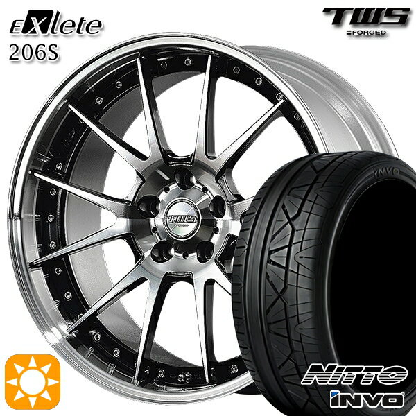 【取付対象】BMW G30 G14 F) 245/35R20 95W XL R) 275/30R20 97W XL ニットー インヴォ INVO TWS EXlete 206S グロスブラック/カットフィニッシュ 20インチ 8.5J 9.5J 5H112 サマータイヤホイールセット
