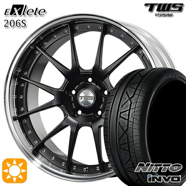 【取付対象】ベンツ Eクラス/CLS F) 245/35R20 95W XL R) 275/30R20 97W XL ニットー インヴォ INVO TWS EXlete 206S フラットブラック 20インチ 8.5J 9.5J 5H112 サマータイヤホイールセット