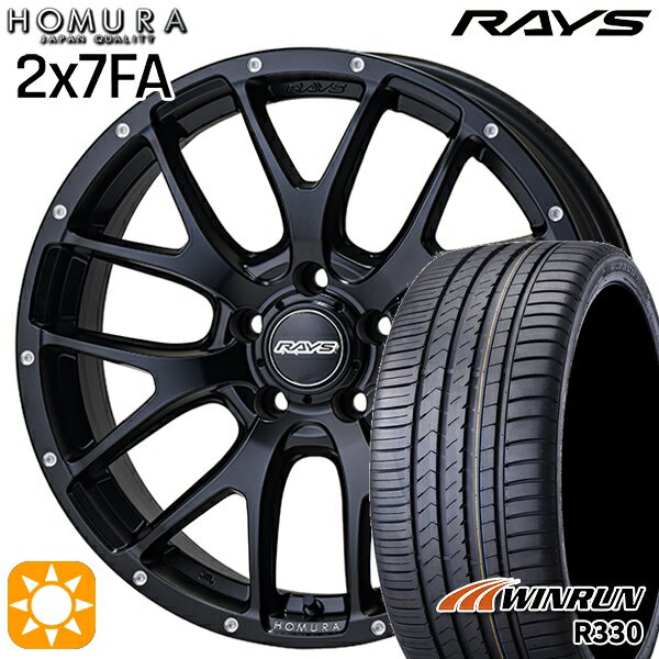 【取付対象】ジェイド アクセラ 225/40R18 92W XL ウィンラン R330 RAYS 2X7 FA BOL 18インチ 7.5J 5H114.3 サマータイヤホイールセット