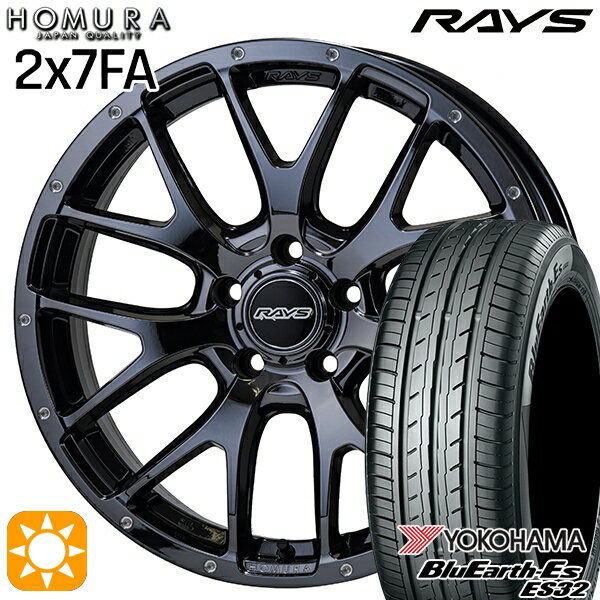【取付対象】215/40R18 85W ヨコハマ ブルーアース ES32 RAYS 2X7 FA YNL 18インチ 7.5J 5H114.3 サマータイヤホイールセット