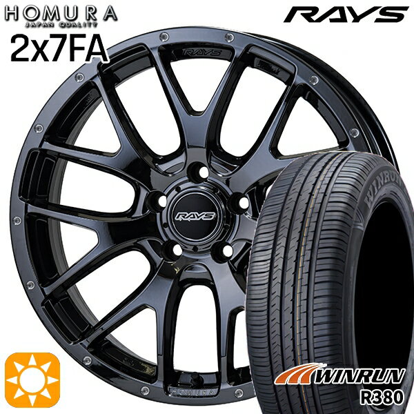 【取付対象】マツダ6 エクストレイル 225/60R18 104V XL ウィンラン R380 RAYS 2X7 FA YNL 18インチ 7.5J 5H114.3 サマータイヤホイールセット