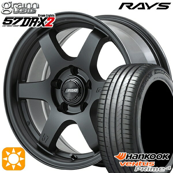 【取付対象】リーフ アクセラ 205/55R16 94V XL ハンコック veNtus PRime4 K135 RAYS グラムライツ 57DR-X2 B2 16インチ 7.0J 5H114.3 サマータイヤホイールセット