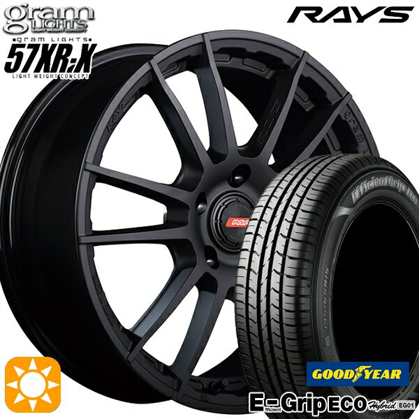 【取付対象】アイシス ノア/ヴォクシー 215/45R17 91W XL グッドイヤー エフィシェントグリップ エコ EG01 RAYS グラムライツ 57XR-X B2 17インチ 7.0J 5H114.3 サマータイヤホイールセット