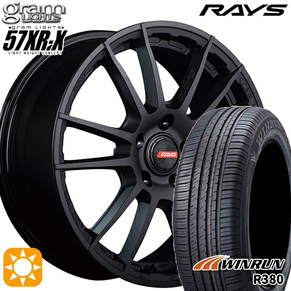 【取付対象】C-HR カローラクロス 215/60R17 96V ウィンラン R380 RAYS グラムライツ 57XR-X B2 17インチ 7.0J 5H114.3 サマータイヤホイールセット