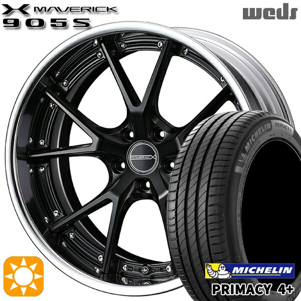 【取付対象】225/55R18 98V ミシュラン プライマシー4プラス Weds ウェッズ マーベリック 905S マットブラック 18インチ 7.5J 5H114.3 サマータイヤホイールセット