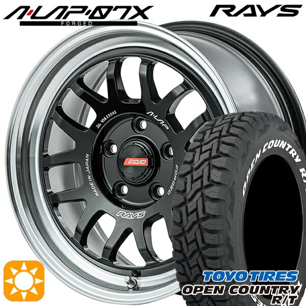 【取付対象】215/65R16C 109/107Q トーヨー オープンカントリー R/T ホワイトレター RAYS A-LAP 07X BD 16インチ 7.0J 5H114.3 サマータイヤホイールセット