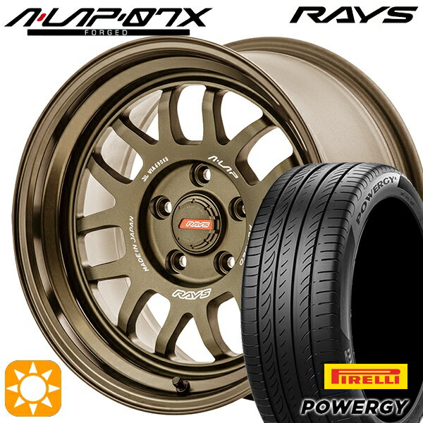 【取付対象】215/60R16 95H ピレリ パワジー RAYS A-LAP 07X BR 16インチ 7.0J 5H114.3 サマータイヤホイールセット