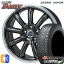 185/65R15 88H ハンコック KInERGy 4s 2 (H750) モンツァ JPスタイル バーニー スーパーダークガンメタ/リムポリッシュ 15インチ 6.0J 5H100 オールシーズンタイヤホイールセット