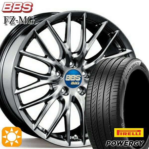 【取付対象】245/45R19 102W XL ピレリ パワジー BBS FZ-MG ダイヤモンドブラック (DB) 19インチ 9.0J 5H114.3 サマータイヤホイールセット