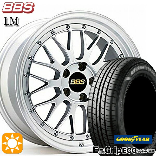 【取付対象】リーフ レヴォーグ 215/50R17 91V グッドイヤー エフィシェントグリップ エコ EG01 BBS LM DS-SLD 17インチ 7.5J 5H114.3 サマータイヤホイールセット