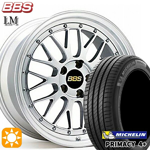 【取付対象】アイシス ノア 215/45R17 91W XL ミシュラン プライマシー4プラス BBS LM DS-SLD 17インチ 7.5J 5H114.3 サマータイヤホイールセット