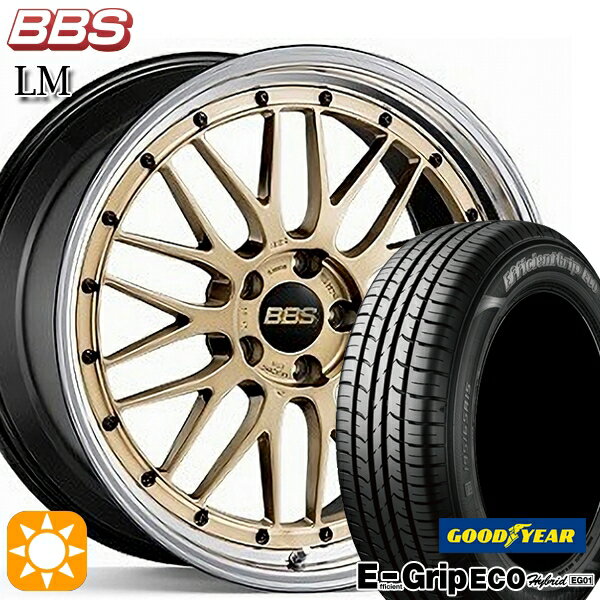 【取付対象】リーフ レヴォーグ 215/50R17 91V グッドイヤー エフィシェントグリップ エコ EG01 BBS LM GL-BKBD 17インチ 7.5J 5H114.3 サマータイヤホイールセット