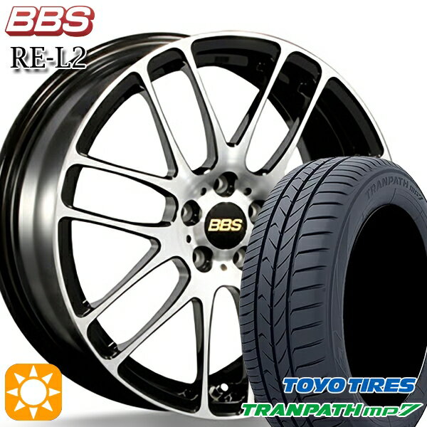 【取付対象】215/60R17 96H トーヨー トランパス mp7 BBS RE-L2 ブラックダイヤカット (BKD) 17インチ 7.0J 5H114.3 サマータイヤホイールセット